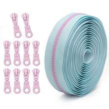 1包：5码拉链，带拉链头，撞色树脂拉链，多种款式，适用于行李箱、文具包、手工缝纫替换等。 - 彩色 - 查看 15