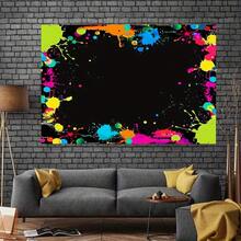 Fundal Banner Neon Splash - Fundal din Poliester pentru Petrecere - Design Vibrant cu Stropi de Vopsea, Potrivit pentru Ocazii Generale, Nu Necesită Electricitate - Disponibile în Mai multe Dimensiuni