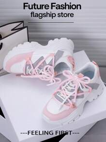 1 Pair Women Casual Sports LightweightStudent Sneakers For Outdoor Activities