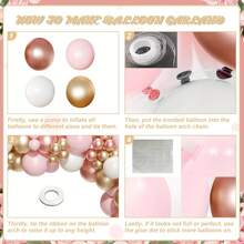 119pcs Rose Gold And Pink Balloon Arch Kit, Chrome Latex Balloons, Suitable For Wedding, Engagement, Valentine's Day, New Year, Birthday, Baby Shower, Gender Reveal, Birthday, Room Party Decoration