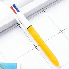 4in1 Retractable Ballpoint Pens 4 Colors Shuttle Pens Multicoloured Pens Office School Supplies For Smooth WritingPlastic - Black - View 4