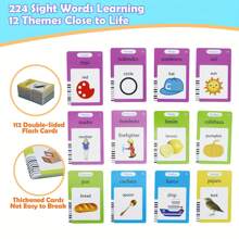 Spanisch & Englisch sprechende Lernkarten für Kleinkinder, Montessori Lernspielzeug mit 224 Sichtwörtern, Sprachspielzeug, sensorische Vorschul-Lern-Geschenke für Kinder, CVC-Wörter, sensorisch, zweisprachig, Kinderkarten, arabische Buchstaben, Kindersensorik