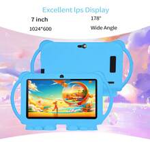7-Inch KidsTablet/4GBRAM+64GB ROM/4-Core/Android 13/1280x800 IPS High-Definition Resolution IPS Screen/2MP+5MP Camera/4000mAh Large Battery/Supports WiFi Parental Control Educational Games/(Including: Packaging Box/Data Cable/OTG/Card Needle) - Multicolor - View 5