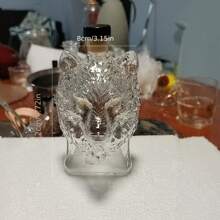 1pc 300ml Wolf Crested Whiskey Glass Bottle - Unique Wolf Head Design With Amber Liquid, Perfect For Anniversaries & Special Occasions, Whiskey Bottle