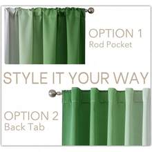 MIUCO Blackout Curtains & Drapes For Bedroom Living Room 84 Inches Long Purple And White Room Darkening Ombre Curtains Rod Pocket & Back Tab Curtains Thermal Insulated Light Blocking 2 Panels Set-FUNALING - 綠色 - 查看 4