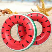 1/2 pezzi Galleggiante circolare per piscina, motivo anguria, galleggiante gonfiabile per piscina, rosso, adatto per intrattenimento in acqua, vacanze al mare, feste in piscina, decorazione spiaggia estiva, decorazione feste a tema frutta, decorazione piscina, spiaggia, mare, regali quotidiani, feste di vacanza, regali estivi, intrattenimento e riposo per adulti in vacanza, adatto per scattare foto estive