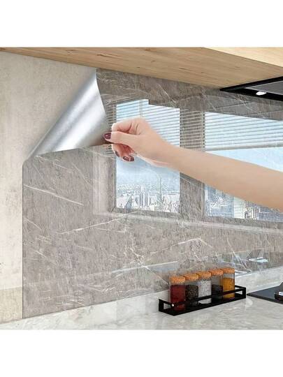 Roll Of Blauw Marble Vinyl Wallpaper Goud Pattern|PVC|Easy To Paste, Detachable Kitchen Bathroom ation|Home ation|Stylish Appearance Home Renovation, Wand ation Paper Stickers view 4