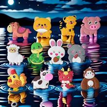 12 pz/10 pz Calamite per frigorifero, adesivi magnetici morbidi in gomma realizzati in PVC, 3D stereoscopici e durevoli, non sbiadenti. Adatti per appendere note, promemoria, decorazioni fotografiche sul frigorifero, adesivi per l'educazione precoce, ecc.