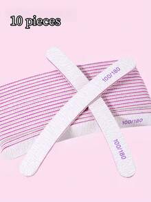 5件套灰色专业指甲锉，弧形，100/180粒度