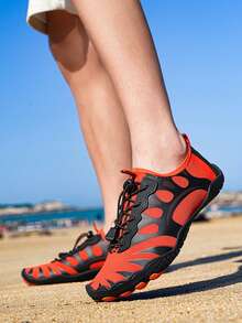 Summer Fitness & Outdoor Sports Beach Aqua Shoes For Teenagers, Water Shoes For Swimming, Wading - Orange - View 1