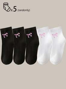 40 件/20 件/10 件男童女童儿童袜子套装 - 糖果色条纹纯色蝴蝶结/心形/涂鸦设计，柔软透气，男女通用婴儿幼儿青少年踝袜/中筒袜，适合学校运动日常穿着，青少年学生短袜/中筒袜，4 季黑白灰多色混合，儿童袜子，娃娃裙，猎豹印花，粉色袜子 - 彩色 - 查看 48