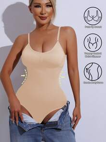 加厚塑身衣，瘦身，塑身，收腹，提拉，丰胸 - 杏色 - 查看 3