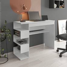 Elite Gaming Computer Table – Compact Desk With Side Niches – Ideal For Study, Work Or Games – Assorted Colors - Blanco - Ver 1