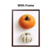 1/3PCS Autumn Harvest Poster Optional Frame Wall Art, Autumn Bounty For Kitchen Decoration, Seasonal Home Wall Decoration Wall Decor Living Room