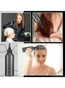 3pcs Hair Styling Kit-Continuous Spray Bottle,Hair Dye Bottle&Squeeze Bottle- Apply To Hair Roots Perfect For Normal Hair Types - Multicolor - View 3