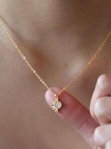 Fashionable And Versatile Collarbone Necklace | Moon And Sun Couple Necklace | Suitable For Daily Wear And Vacation For Both Men And Women, Suitable For Holiday And Anniversary Gifts - Polychrome - 查看 7