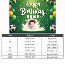 1 Piece, Personalized Soccer Prince Birthday Banner, Custom Photo And Name Poster, Sports-Themed Party Decorations, Entrance, Room, Garden, Cake Table Decorations, Available In Multiple Sizes. - Multicolor - View 11