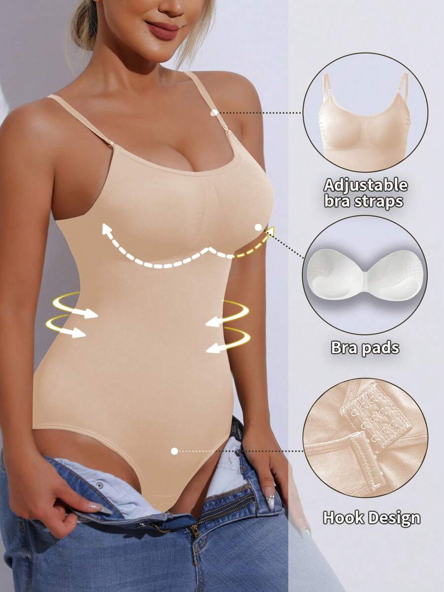 加厚塑身衣，瘦身，塑身，收腹，提拉，丰胸 - 杏色 - 查看 1