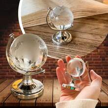 Mini Glass Globe Tabletop Decoration Ornament 6.3cm - Silver - View 6