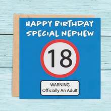 给我侄子的18岁生日贺卡 - 带有牛皮纸信封的生日贺卡是送给我侄子的一份精美礼物