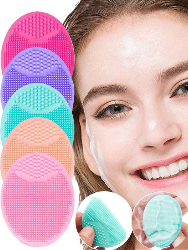Soft Silicone Facial Cleansing Brush, Face Washing Brush | Skin-Friendly Massage, Bath Cleaning Tool, Convenient Facial Cleansing