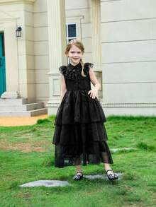 Kids Flat Sandals - Black - View 6