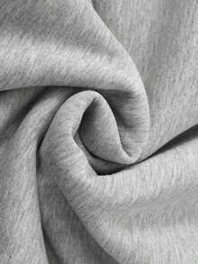 Men's Letter Graphic Print Crew Neck Sweatshirt, Loose Fit, Warm Lining, Long Sleeve Grey Sweatshirt Men, Crew Neck Long Sleeve Drop Shoulder Warm Fleece Casual Pullover Sweatshirt,For Autumn/Winter