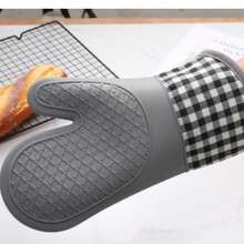 1 件耐热硅胶烤箱手套，适用于微波炉、烘焙、烹饪和家用 - 彩色 - 查看 8