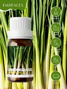 EMBRACEX. 10ml 100% Pure Natural Lemongrass & Citronella Essential Oils, Suitable For Aromatherapy Diffuser, Autumn/Winter - Lemongrass Essential Oil - View 2