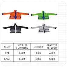 Impermeable liso para niños y niñas poncho capa antiagua ropa protección lluvia transpirable ligero fácil llevar usos escolares exterior actividades deportivas - Blanco y Negro - Ver 6