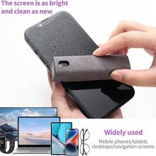 1 pièce Kit de nettoyage d'écran 3-en-1 Nettoyant pour écran tactile avec flacon, outil et chiffon microfibre pour accessoires d'écran de mobile/ordinateur portable/tablette/TV/moniteur/voiture, cuisine