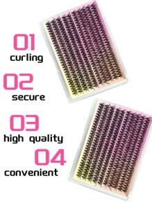 300 Peças Conjunto de Extensão de Cílios Falsos de Alta Capacidade Rolo C 10-16mm Comprimento Misto Cluster de Cílios Falsos Naturais, Macios e Leves, Reutilizáveis, Usados para Criar Maquiagem Perfeita para Festas, Múltiplos Estilos para Escolher, Clusters de Cílios, Clusters de Cílios, Cílios Individuais, Cílios, Cílios Falsos