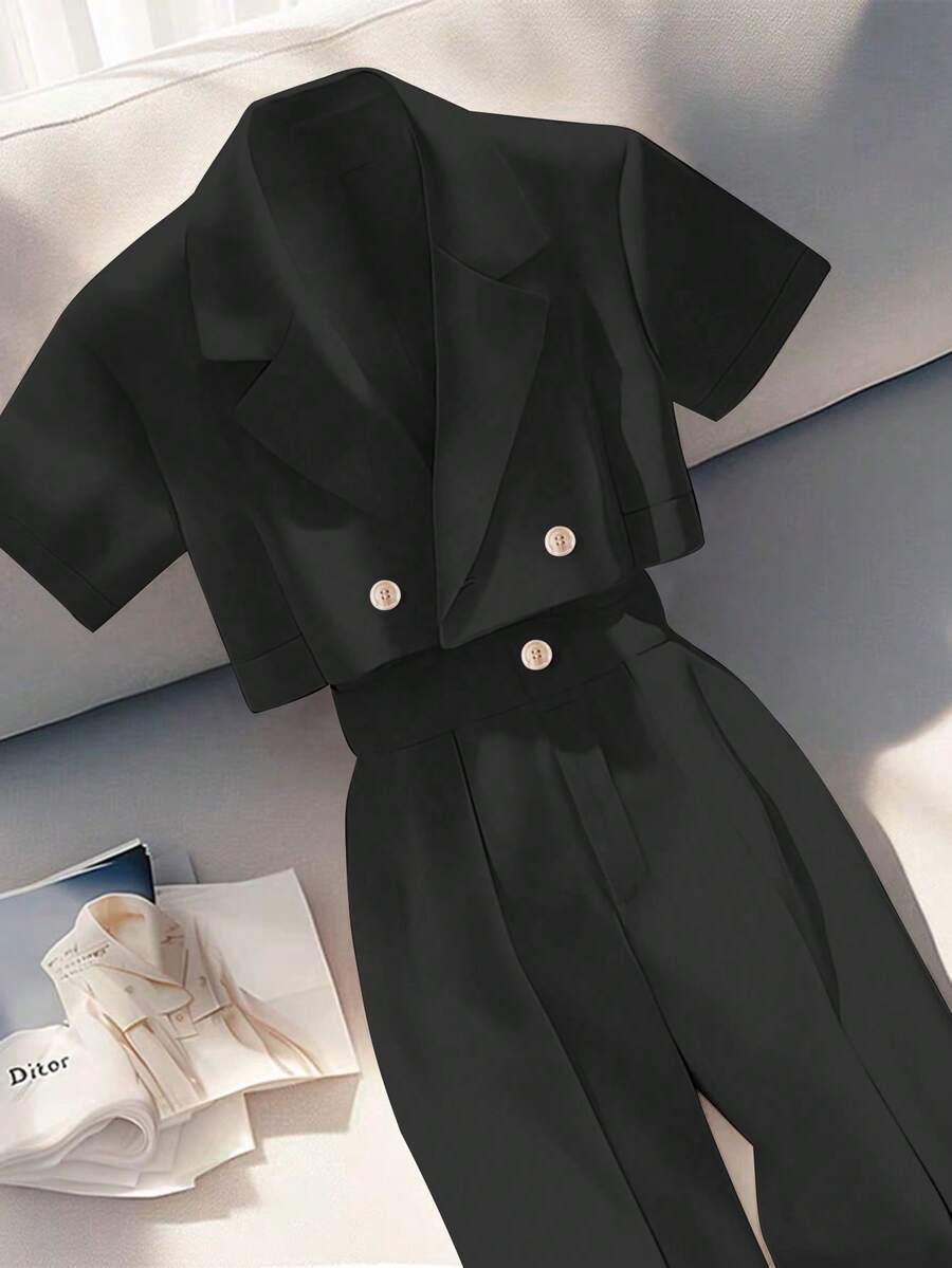 2件套女士西装外套和裤子套装