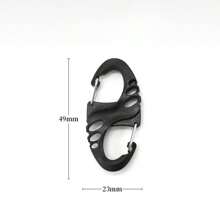 Tactical Outdoor Equipment, Plastic Steel Lightweight Hollow S-Shaped Buckle 8-Shaped Buckle, Mountaineering Backpack Quick Hanging Mountaineering Buckle Keychain