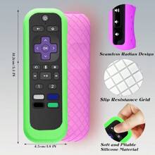 5 Pack Silicone Case For Roku Remote Cover For Hisense  Roku TV Steaming Stick Express Universal Replacement Controller Silicone Sleeve Skin Glow In The Dark Blue Green Purple White Pink - 輝光藍綠色紫色白色粉紅色 - 查看 2