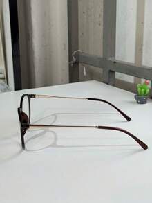 Women's Clip-On 2 In 1 Round Small Size Polarized Lens Eyeglasses Frame PZ948 - Coffee Brown - View 3