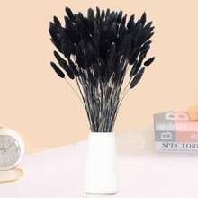 Natural Bunny Tails Dried Flowers - 120 PCS Rabbit Tail Grass, Lagurus Ovatus For Boho Decor, Dried Pampas Grass Dry Flower Arrangements For Wedding Party Home Kitchen Office Decorations (Retro Pink)