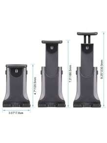 1pc Untoom Adjustable Bike & Treadmill Tablet Holder - Secure Clamp Stand For 4-12 Inch Devices, IPad & Mobile Phones, Black Handlebar Mount With Stable Suction Base, 360° Rotation & Ergonomic Grip For Indoor Workouts, Gym Equipment Accessory, Stationary Exercise Bike, Sleek Design, Durable Construction, Sturdy Clamp, Home Workout, Compact Design, Reinforced Base, Fitness Enthusiasts