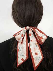 4 件套女士黑色真丝围巾、颈巾和发带，适合日常发饰、包装袋、礼物和装扮头带，适合女性、学校用品、大学