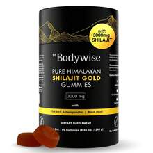 "Be Bodywise Himalayan Shilajit Gummies - 3000mg With KSM-66 Ashwagandha & 85+ Minerals - Strength & Stamina Support For Men & Women - Sugar Free, Vegan, Non-GMO (60 Count)" - 120 Pack - View 3