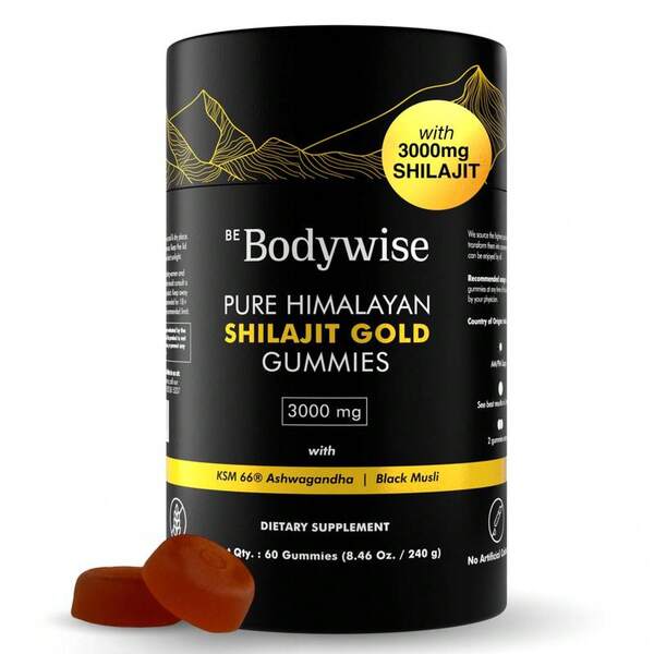 "Sé un Shilajit del Himalaya Body sabio - 3000mg con KSM-66 Ashwagandha y 85+ minerales - Soporte de fuerza y resistencia para hombres y mujeres - Sin azúcar, Vegano, sin transgénicos (60 piezas)"