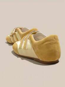 2025 New Summer Women's Red Hook And Loop Trainers, Leather Breathable Soft Sole Shoes [Run Small, Please Refer To Size Chart] - Yellow - View 6