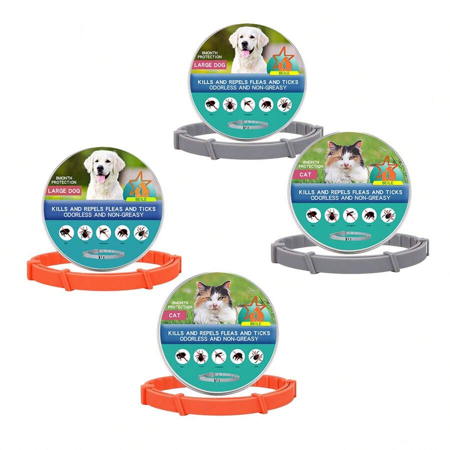 Insect Resistant Collar For Dogs & Cats, Waterproof Adjustable, Breakaway Comfort Design,Natural Ingredients,Prevent Skin Infections,Suitable For Puppies 7+ Weeks,Dog Things Dog Accessories. - View 1