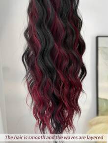 ZURO 26 Inch Long Wavy Synthetic Hair Ponytail Extension, Heat Resistant Fiber, Suitable For Women & Girls, Party & Daily Use - Piano Color - View 6