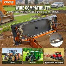 5/16-Inch Skid Steer Attachment Plate With 2.28-Inch Hitch Receiver - Universal Quick Attach Loader Mount For Skid Steers And Tractors - Grey - View 8