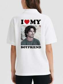 Tùy chỉnh áo thun Polo nữ theo yêu cầu và tải ảnh của riêng bạn lên để thiết kế trang phục của riêng bạn Fallow, Áo thun Polo tùy chỉnh. - trắng - Xem 3