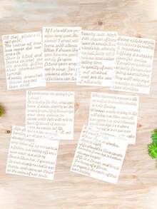 8 件白色 PET 绘图模板套装 - 用于素描、绘画和着色的高端艺术用品 - 非常适合 DIY 剪贴簿、日记、书法和水彩画项目 - 包括丙烯酸颜料配件、着色书工具和装饰文具套件 - 成人和青少年艺术文具