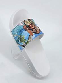 Disney Disney Men's Casual Minimalist Slide Sandals, Beach Slippers, Couples Shoes, Disney Shoes, Women's Sandals, White Sandals, Black Slippers, Men's Shoes, Bathroom Slippers, Suitable For Outdoor Wear And Indoor Home