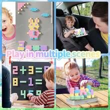 30PCS Magnetic Blocks - Toddler Girl Toys, Magnet Building Blocks With Ron Box , STEM Sensory Outdoor Autism Toys For 3-5 Year Old Boys & Girls, Magnetic Cubes Classroom Must Haves For Kids Ages 3+