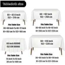 1pc Solid White Polyester Tablecloth, Minimalist Style For Dining Room, Meeting Room, Desk, Coffee Table, Wedding, Party, Baby Shower - White - View 3